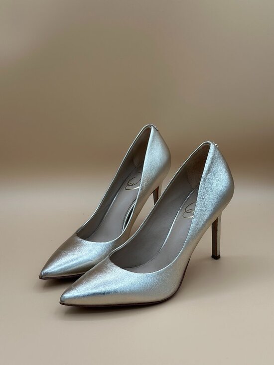 Sam Edelman Shoes - Sam Edelman Hazel LT Gold Leather Pointed Toe Pumps Size 7M